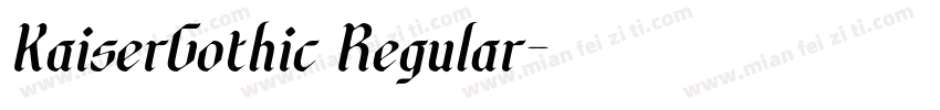 KaiserGothic Regular字体转换